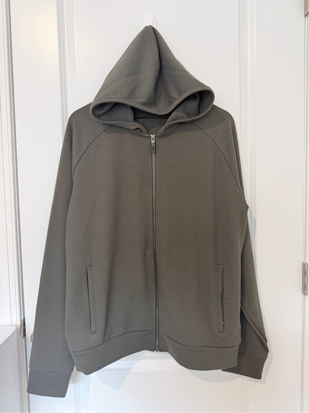 32 Degrees Olive Green Full-Zip Hooded Sweater